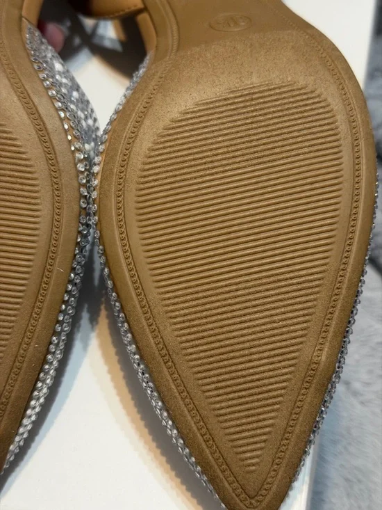 a new day Clear and Tan Slingback  sparkling Heels New in Box size 8 1/2 - Picture 8 of 8